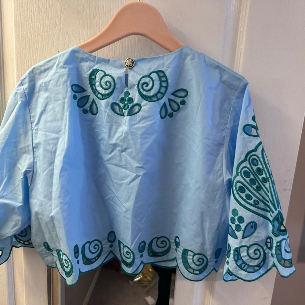 FARM Rio Blue and Green Embroidered Matching Set - Picture 11 of 12